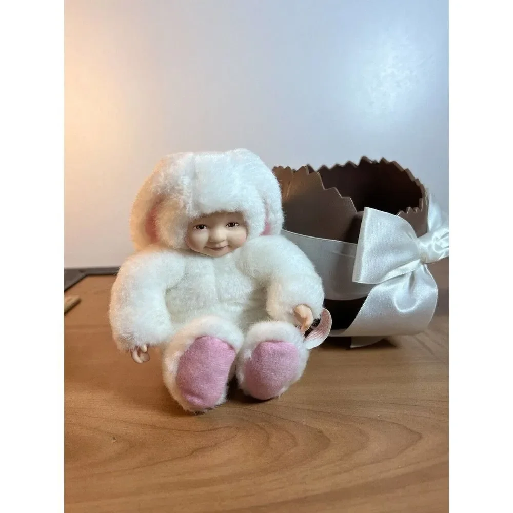 Vintage 1997 Anne Geddes Baby Bunny In Easter Egg